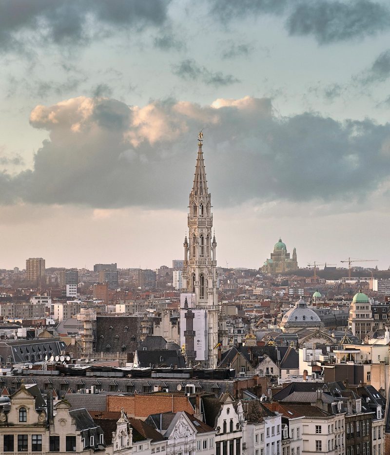 Church tower in Brussels