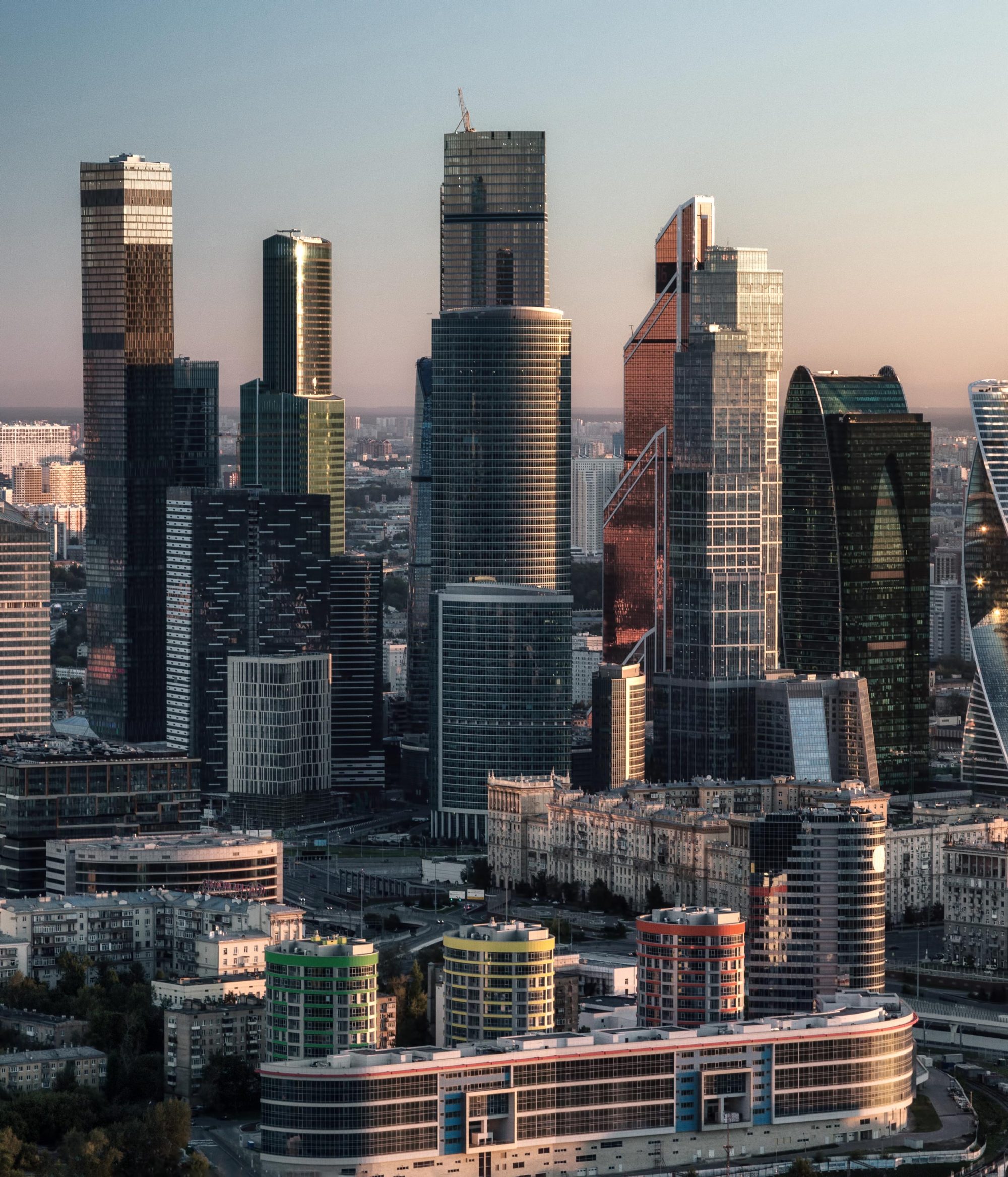 Financial district in Moscow Russia
