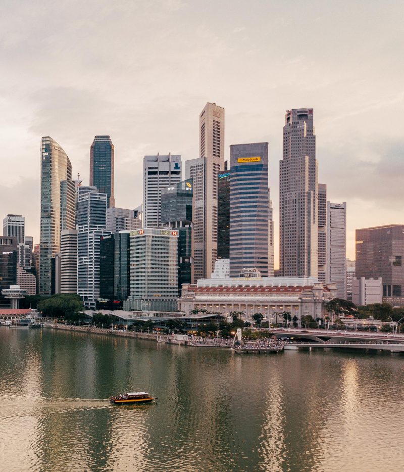 Financial district in Singapore