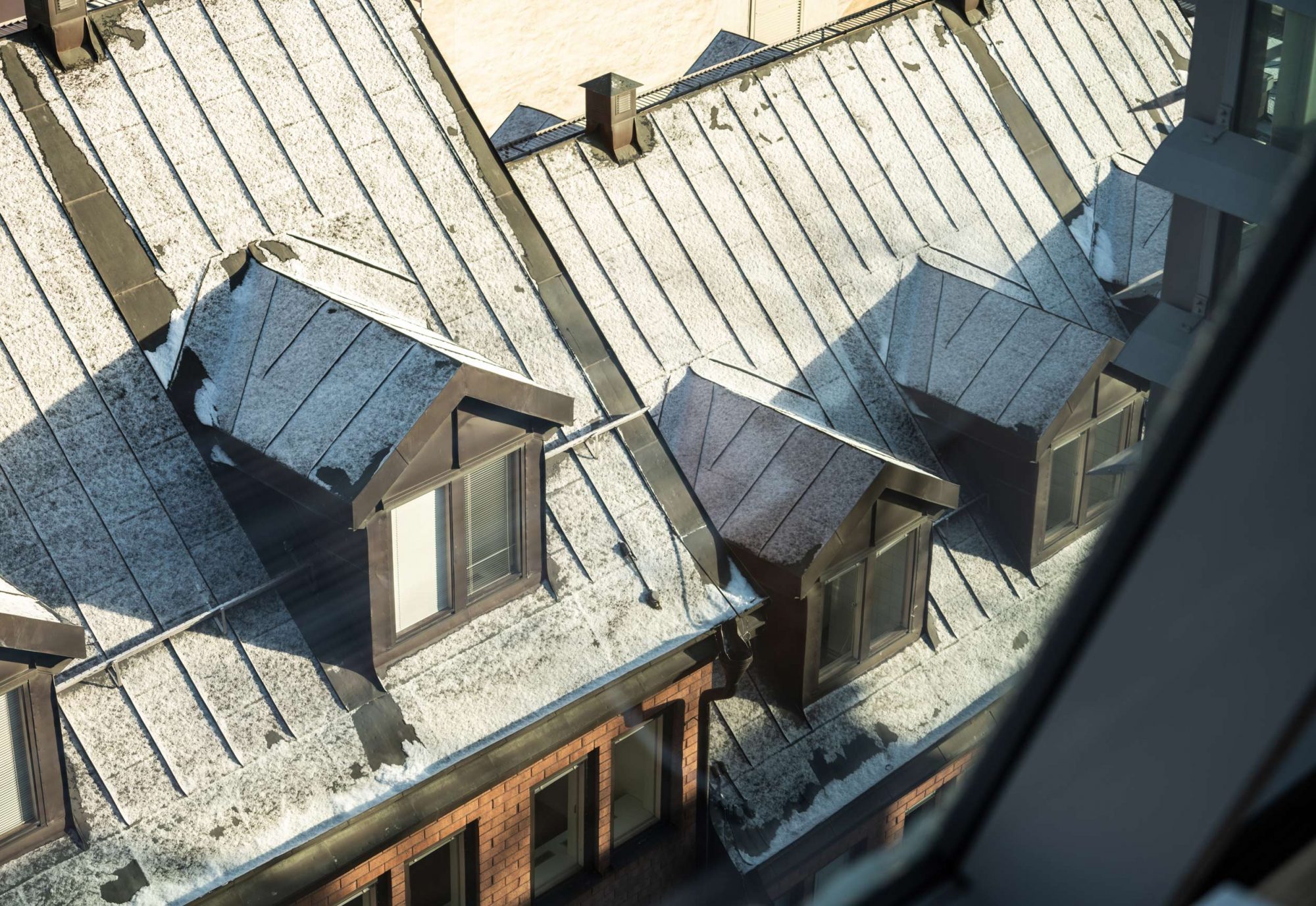 Window domes on rooftops