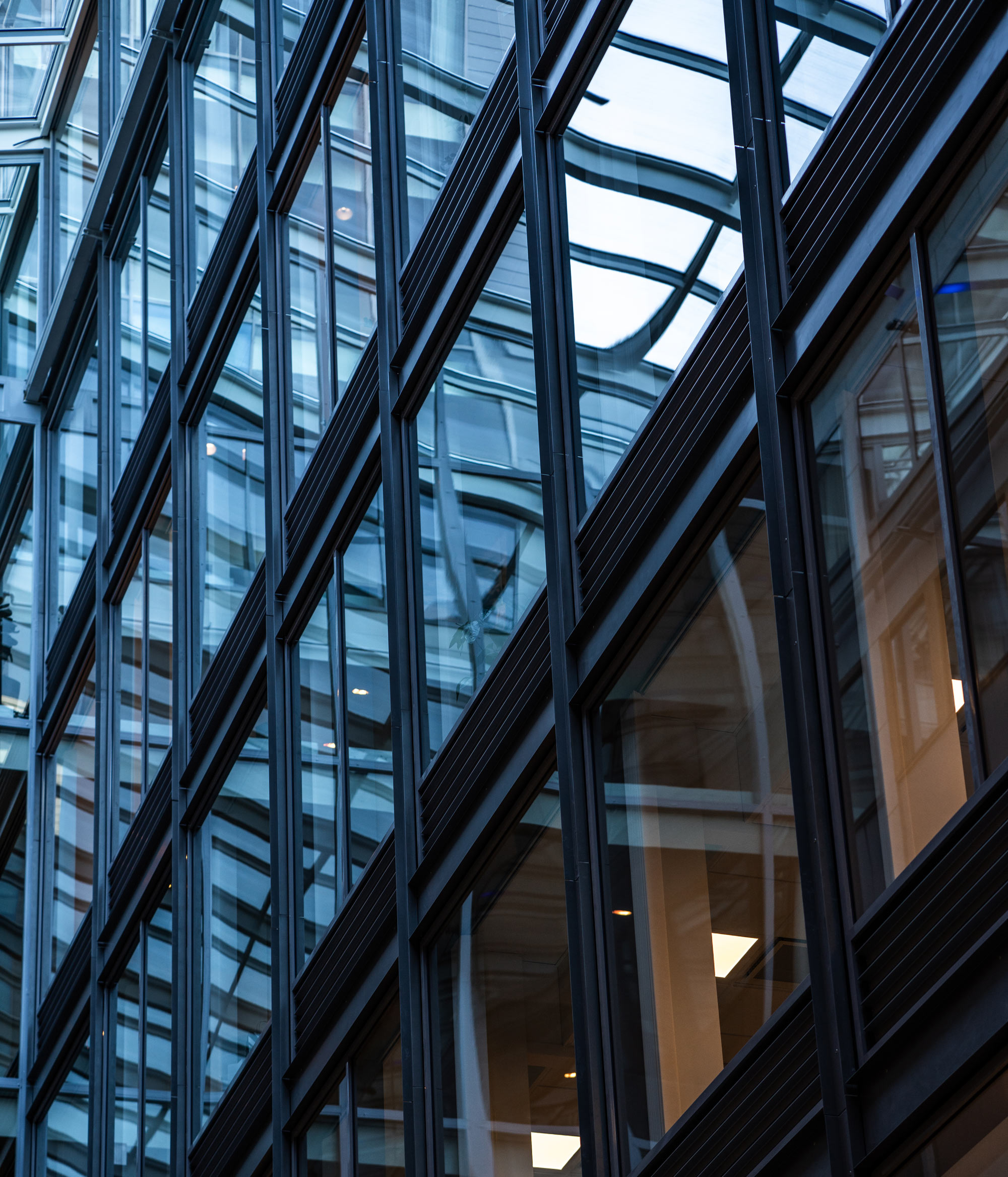 Windows at Mannheimer Swartling's office in Stockholm